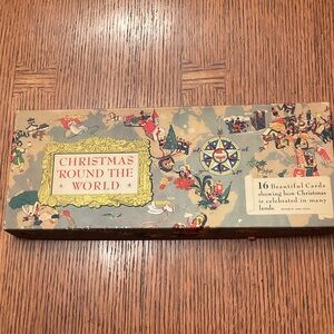 Rare vintage Christmas 'Round the World Card Set